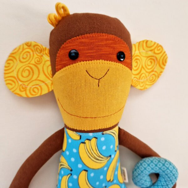 Soft fabric monkey toy for children handmade