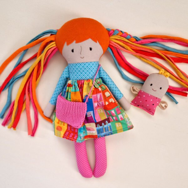 Rag doll with baby