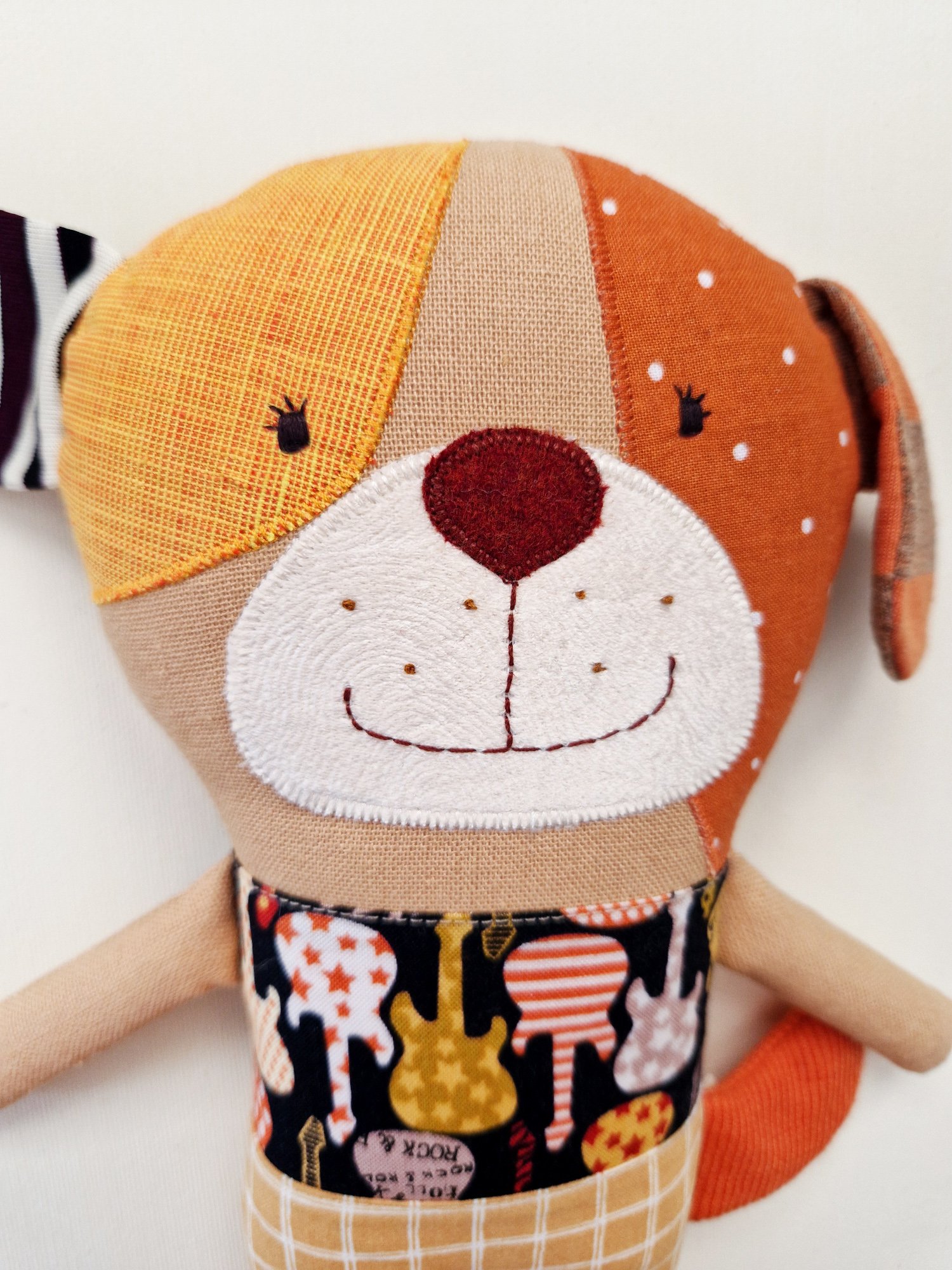 Cute soft dog toy handmade for children
