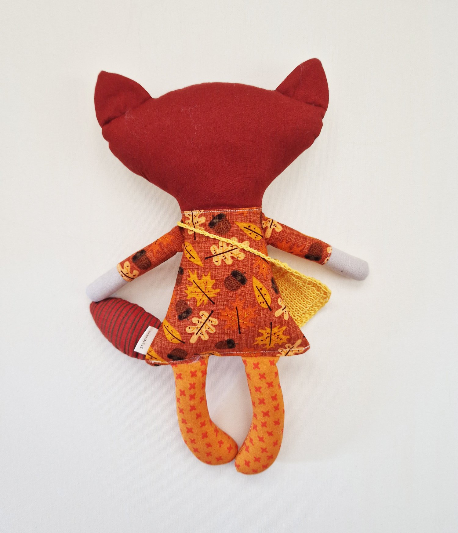 Cute soft fox toy for children handmade